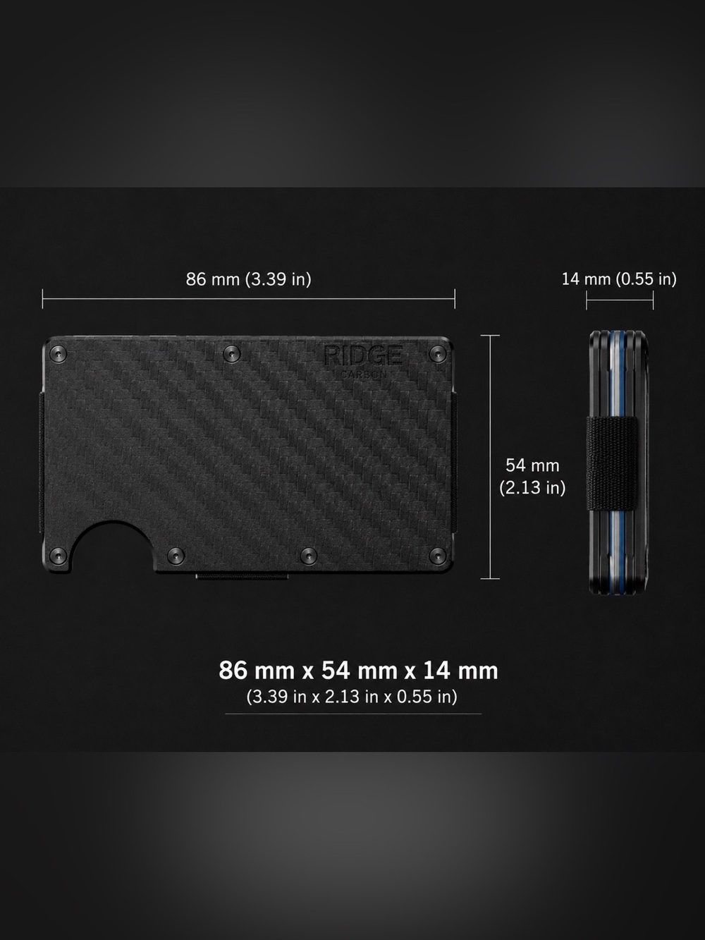 The Ridge Carbon Fiber RFID Wallet w/ Box, Tool & $10 Reward Card - Picture 9 of 14
